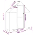 IKAYAA Gewächshaus Aluminium mit Fundament Gartenhaus Winterfest Gewächshaus Glas Glashaus Garten Tomatenhaus Frühbeet und Pflanzenhaus 169 x 58 x 202 cm Grün und transparent - Thumbnail 7
