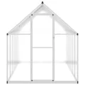 IKAYAA Gewächshaus Aluminium mit Fundament Gartenhaus Winterfest Gewächshaus Glas Glashaus Garten Tomatenhaus Frühbeet und Pflanzenhaus 334 x 169 x 195 cm Silbern und transparent - Thumbnail 5