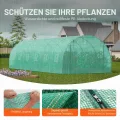 VEVOR Folien-Gewächshaus, 890 x 295 x 198 cm, Tomatengewächshaus, Treibhaus mit verzinktem Stahlrahmen, grüner PE-Abdeckung, aufrollbarer Reißverschlusstür und 12 Fenstern für den Außenbereich - Thumbnail 3