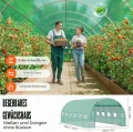 VEVOR Foliengewächshaus, 590 x 295 x 198 cm, Tomatengewächshaus, Treibhaus mit verzinktem Stahlrahmen, grüner PE-Abdeckung, aufrollbarer Reißverschlusstür und 12 Fenstern für den Außenbereich - Thumbnail 5