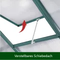 Aluminium Gewächshaus Beistell Tomatengewächshaus klein Dreitürig Treibhaus Ohne Rückwand 182x122X195 cm grün - Thumbnail 5