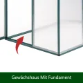 Aluminium Gewächshaus Beistell Tomatengewächshaus klein Dreitürig Treibhaus Ohne Rückwand 182x122X195 cm grün - Thumbnail 6