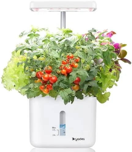 Indoor-Garten Kleines intelligentes Boden-Gartenbau System mit 17-Watt-LED-Wachstumslampe, Automatischer Timer, Selbstbewässernder Pflanztopf, Geschenkideen für Mütter und Frauen(Ohne Samen & Erde) – Bild 2