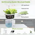 Indoor-Garten Kleines intelligentes Boden-Gartenbau System mit 17-Watt-LED-Wachstumslampe, Automatischer Timer, Selbstbewässernder Pflanztopf, Geschenkideen für Mütter und Frauen(Ohne Samen & Erde) - Thumbnail 13