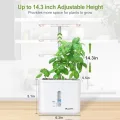 Indoor-Garten Kleines intelligentes Boden-Gartenbau System mit 17-Watt-LED-Wachstumslampe, Automatischer Timer, Selbstbewässernder Pflanztopf, Geschenkideen für Mütter und Frauen(Ohne Samen & Erde) - Thumbnail 8