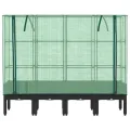 Hochbeet mit Gewächshaus-Aufsatz Pflanzkasten mit Gewächshaus Kräuterbeet Blumenbeet Frühbeet für Garten Pflanzenbeet Anzuchtbeet Gartenbeet Gemüsebeet Wetterfest Schwarz 160x40x140 cm PP - Thumbnail 4