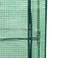 Hochbeet mit Gewächshaus-Aufsatz Pflanzkasten mit Gewächshaus Kräuterbeet Blumenbeet Frühbeet für Garten Pflanzenbeet Anzuchtbeet Gartenbeet Gemüsebeet Wetterfest Schwarz 160x40x140 cm PP - Thumbnail 8