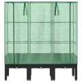 Hochbeet mit Gewächshaus-Aufsatz Pflanzkasten mit Gewächshaus Kräuterbeet Blumenbeet Pflanzenbeet Anzuchtbeet Frühbeet für Garten Gemüsebeet Wetterfest Gartenbeet Schwarz 120x40x140 cm PP - Thumbnail 4