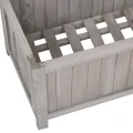 Garten-Spalier mit Blumenkasten Kräuterbeet Frühbeet für Garten Pflanzgefäß für Draußen Pflanztopf Blumenbeet Pflanzenbeet Gartenbeet Grau 70x30x135 cm Massives Tannenholz - Thumbnail 6