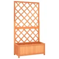 Garten-Spalier mit Blumenkasten Kräuterbeet Frühbeet für Garten Pflanzgefäß für Draußen Pflanztopf Blumenbeet Pflanzenbeet Gartenbeet Grau 70x30x135 cm Massives Tannenholz - Thumbnail 10