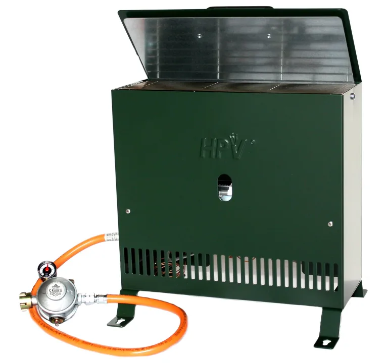Gewächshausheizung 4kW mit Thermostat und Piezozündung für Wandmontage oder im Stand montierbar Gasheizer inkl. Schlauch HPV made in Germany Frostwächter (Ohne Druckminderer) – Bild 5