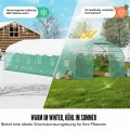 VEVOR begehbares Tunnel-Gewächshaus, 900x300x200cm Treibhaus, Spitzdach-Tomatenhaus mit verzinktem Stahlrahmen, grüner PE-Abdeckung, aufrollbarer Reißverschlusstür und 12 Fenstern für den Außenbereich - Thumbnail 4