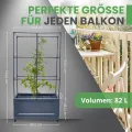 Balkon Gewächshaus Laura mit Pflanzkasten, Rankgitter & Schutzfolie, Tomatengewächshaus, Tomatenzelt, Foliengewächshaus – Wetterfest, UV-beständig, Platzsparendes Urban Gardening Terrasse - Thumbnail 3