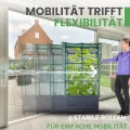 Balkon Gewächshaus Laura mit Pflanzkasten, Rankgitter & Schutzfolie, Tomatengewächshaus, Tomatenzelt, Foliengewächshaus – Wetterfest, UV-beständig, Platzsparendes Urban Gardening Terrasse - Thumbnail 5