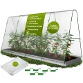 TTL GARDEN Peak XXXL 600 Folientunnel & Tunnelbogen - Pflanztunnel mit Folie, Beetabdeckung für große Pflanzen 2m hoch, 1,20m breit, 6m lang, Folien Tunnel Bögen System, Stahl rostfrei Tomaten Bohnen - Thumbnail 9