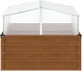 vidaXL Hochbeet mit Gewächshausaufsatz Cortenstahl, Pflanzkübel, Pflanzgefäß, Pflanzkasten, Blumenkübel, Blumenkasten, Outdoor Pflanzkübel - Thumbnail 6