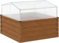 vidaXL Hochbeet mit Gewächshausaufsatz Cortenstahl, Pflanzkübel, Pflanzgefäß, Pflanzkasten, Blumenkübel, Blumenkasten, Outdoor Pflanzkübel - Thumbnail 7