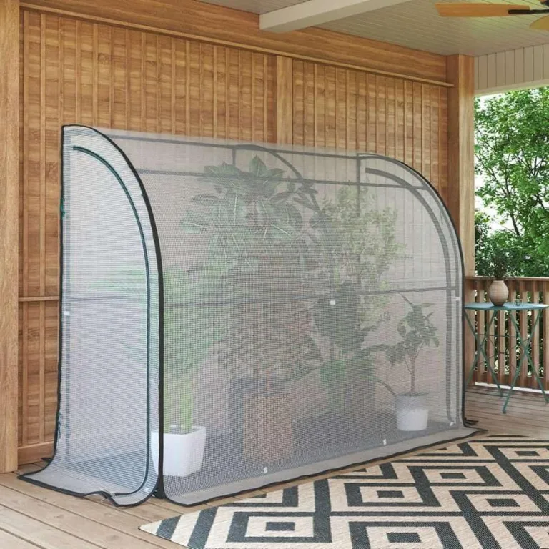 TERRE JARDIN - Gewächshaus für 4 Jahreszeiten – Gewächshaus zur Überwinterung 200 x 80 x 160 cm – wasserdichte Plane verstärkt – wetterfest, frostsicher, UV-beständig – Struktur aus robustem Stahl – Bild 6