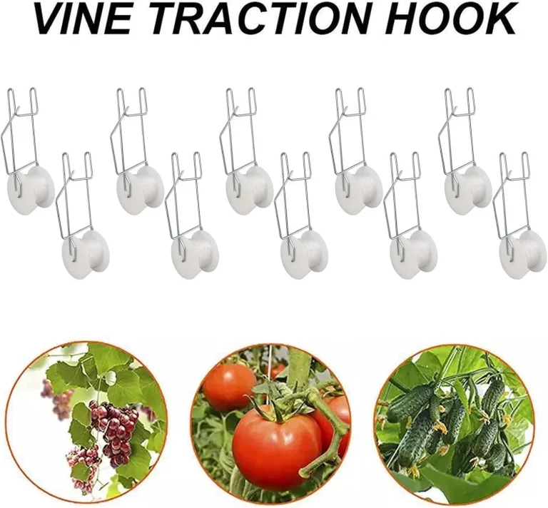 10er-Pack Tomaten-Rankgitter-Rollhaken mit 15 M Schnur für Tomaten, Pflanzen, Gewächshäuser, Blumenreben, Rankgitter-Set, Pflanzen-Rollhaken – Bild 6