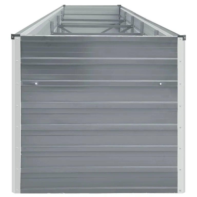 Myheimly Garten-Hochbeet Verzinkter Stahl Gartenbeet Pflanzbeet Frühbeet 400×80×77 cm Grau – Bild 4