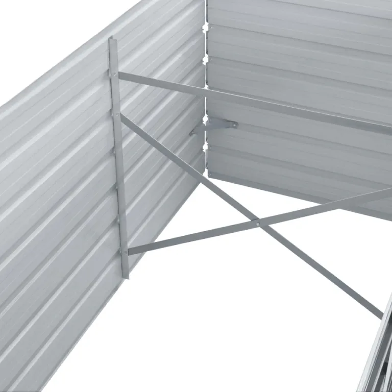 Myheimly Garten-Hochbeet Verzinkter Stahl Gartenbeet Pflanzbeet Frühbeet 320x80x45 cm Grau – Bild 6