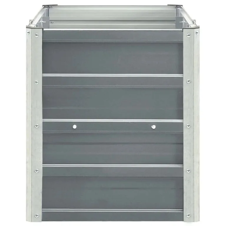 Myheimly Garten-Hochbeet Verzinkter Stahl Gartenbeet Pflanzbeet Frühbeet 240×40×45 cm Grau – Bild 3