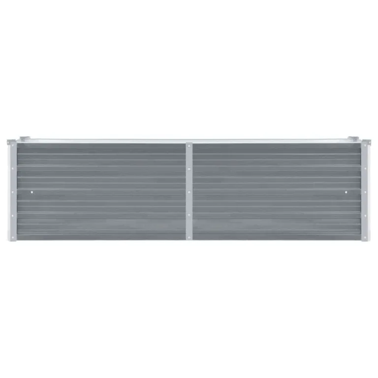 Myheimly Garten-Hochbeet Verzinkter Stahl Gartenbeet Pflanzbeet Frühbeet 160x40x45 cm Grau – Bild 3