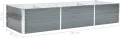 Garten-Hochbeet Verzinkter Stahl Gartenbeet Pflanzbeet Frühbeet 240x80x45 cm Grau - Thumbnail 8