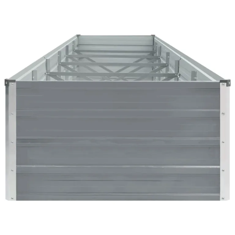 Myheimly Garten-Hochbeet Verzinkter Stahl Gartenbeet Pflanzbeet Frühbeet 480x80x45 cm Grau – Bild 4