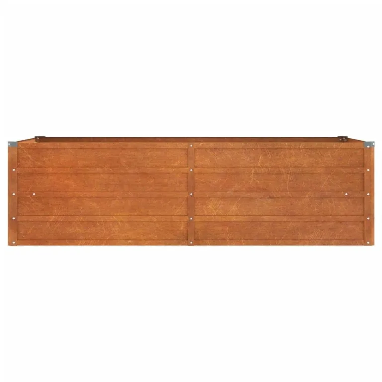Myheimly Hochbeet, Hochbeet für Garten Balkon Terrasse, Kräuterhochbeet zum Selber Bauen, Gemüsebeet Pflanzkübel aus Metall, Grau Cortenstahl 160 x 80 x 45 cm – Bild 4