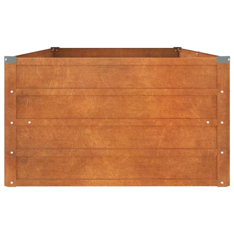 Myheimly Hochbeet, Hochbeet für Garten Balkon Terrasse, Kräuterhochbeet zum Selber Bauen, Gemüsebeet Pflanzkübel aus Metall, Grau Cortenstahl 160 x 80 x 45 cm – Bild 5