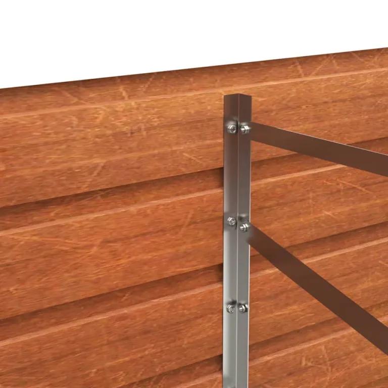Myheimly Hochbeet, Hochbeet für Garten Balkon Terrasse, Kräuterhochbeet zum Selber Bauen, Gemüsebeet Pflanzkübel aus Metall, Grau Cortenstahl 160 x 80 x 45 cm – Bild 6