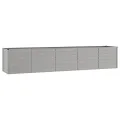 Myheimly Hochbeet, Hochbeet für Garten Balkon Terrasse, Kräuterhochbeet zum Selber Bauen, Gemüsebeet Pflanzkübel aus Metall, Grau Cortenstahl 400 x 80 x 77 cm - Thumbnail 3