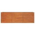 Myheimly Hochbeet, Hochbeet für Garten Balkon Terrasse, Kräuterhochbeet zum Selber Bauen, Gemüsebeet Pflanzkübel aus Metall, Grau Cortenstahl 240 x 80 x 77 cm - Thumbnail 4