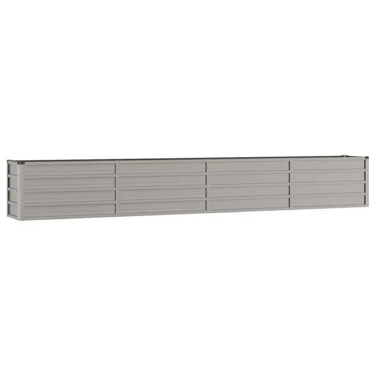 Myheimly Hochbeet, Hochbeet für Garten Balkon Terrasse, Kräuterhochbeet zum Selber Bauen, Gemüsebeet Pflanzkübel aus Metall, Grau Cortenstahl 320 x 40 x 45 cm – Bild 3