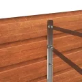 Myheimly Hochbeet, Hochbeet für Garten Balkon Terrasse, Kräuterhochbeet zum Selber Bauen, Gemüsebeet Pflanzkübel aus Metall, Grau Cortenstahl 240 x 40 x 77 cm - Thumbnail 6
