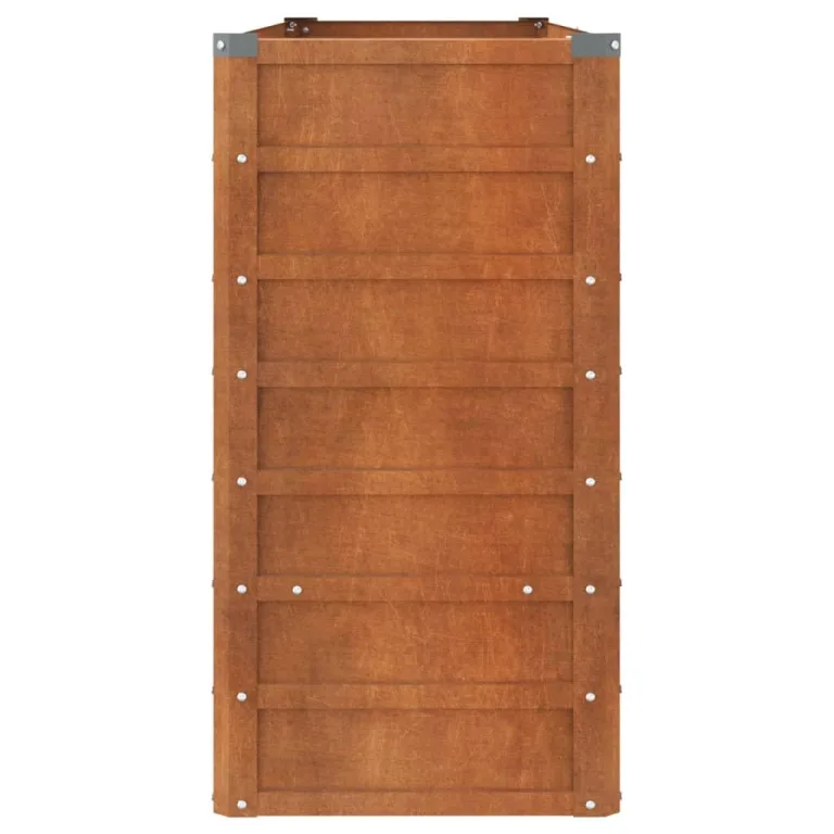 Myheimly Hochbeet, Hochbeet für Garten Balkon Terrasse, Kräuterhochbeet zum Selber Bauen, Gemüsebeet Pflanzkübel aus Metall, Grau Cortenstahl 160 x 40 x 77 cm – Bild 5