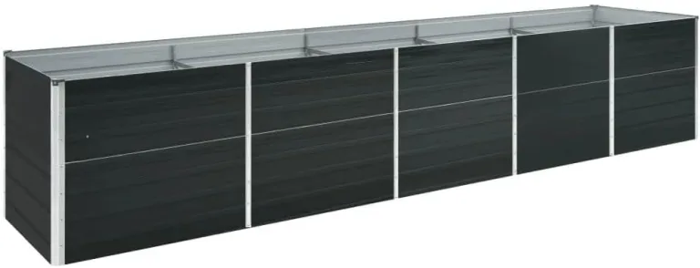 Hochbeet Pflanzkübel Pflanzbeet Gemüsebeet Gartenbeet Frühbeet Blumenkasten Pflanzkasten Garten Verzinkter Stahl Anthrazit 240 x 40 x 45 cm – Bild 8