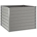 Myheimly Hochbeet, Hochbeet für Garten Balkon Terrasse, Kräuterhochbeet zum Selber Bauen, Gemüsebeet Pflanzkübel aus Metall, Grau Cortenstahl 100 x 100 x 77 cm - Thumbnail 3