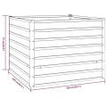 Myheimly Hochbeet, Hochbeet für Garten Balkon Terrasse, Kräuterhochbeet zum Selber Bauen, Gemüsebeet Pflanzkübel aus Metall, Grau Cortenstahl 100 x 100 x 77 cm - Thumbnail 7