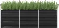 Hochbeet Pflanzkübel Pflanzbeet Gemüsebeet Gartenbeet Frühbeet Blumenkasten Pflanzkasten Garten Verzinkter Stahl Anthrazit 400 x 80 x 77 cm - Thumbnail 8