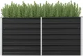 Hochbeet Pflanzkübel Pflanzbeet Gemüsebeet Gartenbeet Frühbeet Blumenkasten Pflanzkasten Garten Verzinkter Stahl Anthrazit 400 x 80 x 77 cm - Thumbnail 9