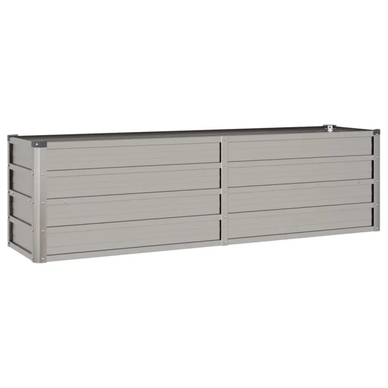 Myheimly Hochbeet, Hochbeet für Garten Balkon Terrasse, Kräuterhochbeet zum Selber Bauen, Gemüsebeet Pflanzkübel aus Metall, Grau Cortenstahl 160 x 40 x 45 cm – Bild 3