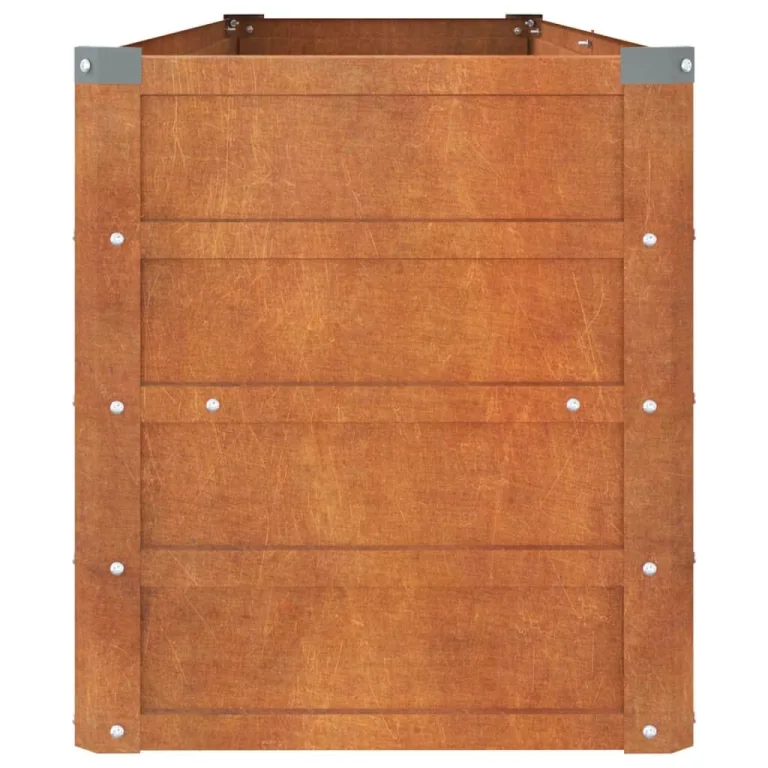 Myheimly Hochbeet, Hochbeet für Garten Balkon Terrasse, Kräuterhochbeet zum Selber Bauen, Gemüsebeet Pflanzkübel aus Metall, Grau Cortenstahl 160 x 40 x 45 cm – Bild 5