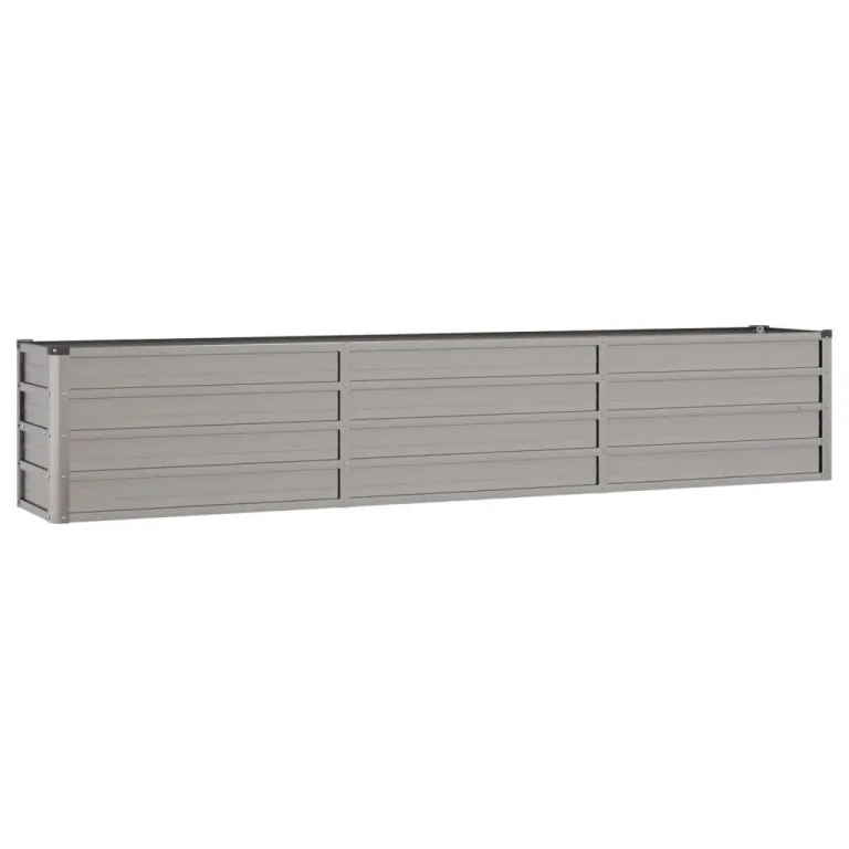 Myheimly Hochbeet, Hochbeet für Garten Balkon Terrasse, Kräuterhochbeet zum Selber Bauen, Gemüsebeet Pflanzkübel aus Metall, Grau Cortenstahl 240 x 40 x 45 cm – Bild 3