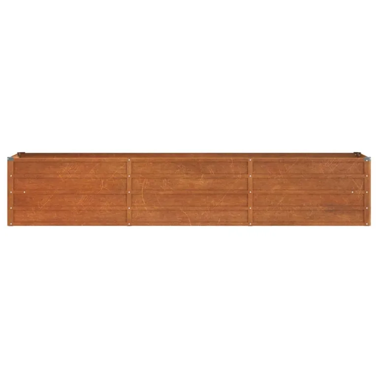 Myheimly Hochbeet, Hochbeet für Garten Balkon Terrasse, Kräuterhochbeet zum Selber Bauen, Gemüsebeet Pflanzkübel aus Metall, Grau Cortenstahl 240 x 40 x 45 cm – Bild 4