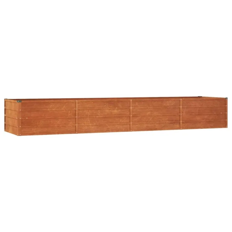 Myheimly Hochbeet, Hochbeet für Garten Balkon Terrasse, Kräuterhochbeet zum Selber Bauen, Gemüsebeet Pflanzkübel aus Metall, Grau Cortenstahl 320 x 80 x 45 cm – Bild 2