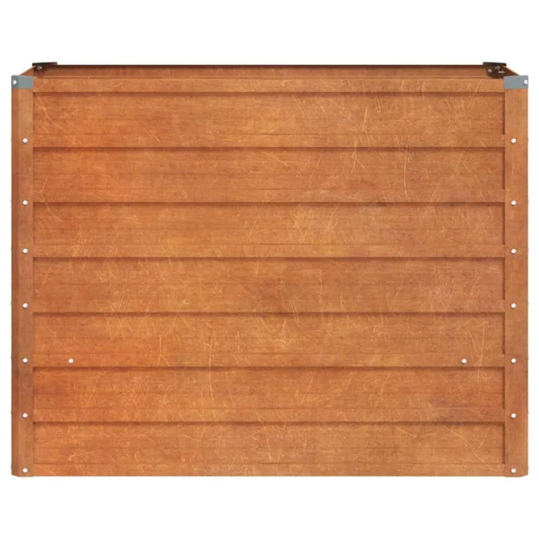 Myheimly Hochbeet, Hochbeet für Garten Balkon Terrasse, Kräuterhochbeet zum Selber Bauen, Gemüsebeet Pflanzkübel aus Metall, Grau Cortenstahl 100 x 40 x 77 cm – Bild 4