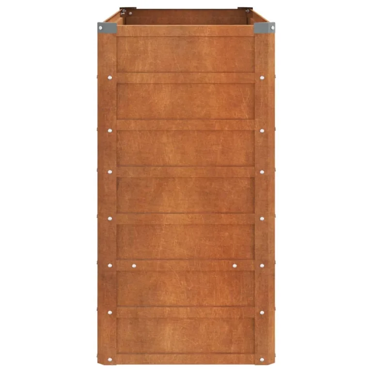Myheimly Hochbeet, Hochbeet für Garten Balkon Terrasse, Kräuterhochbeet zum Selber Bauen, Gemüsebeet Pflanzkübel aus Metall, Grau Cortenstahl 100 x 40 x 77 cm – Bild 5