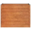 Myheimly Hochbeet, Hochbeet für Garten Balkon Terrasse, Kräuterhochbeet zum Selber Bauen, Gemüsebeet Pflanzkübel aus Metall, Grau Cortenstahl 100 x 40 x 77 cm - Thumbnail 4